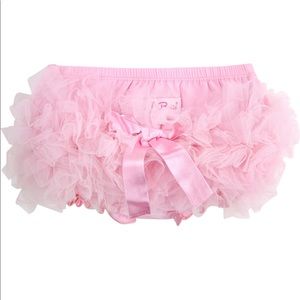 Pink ruffle diaper cover